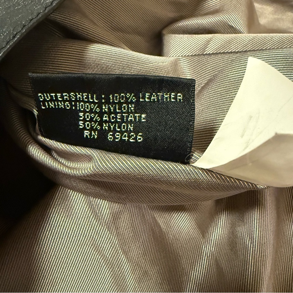 Wilsons Leather Black Classic Button-Front Blazer Jacket 90s Y2K Coat - Picture 8 of 10